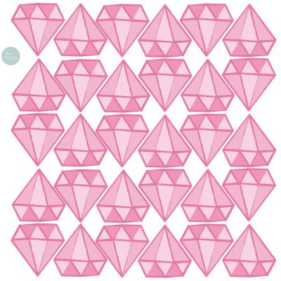Sticker Diamants rose (modèle intermédiaire) Love Maé