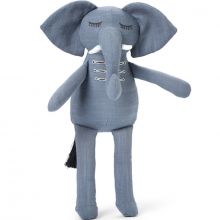 Peluche éléphant Humble Hugo bleu (30 cm)  par Elodie Details