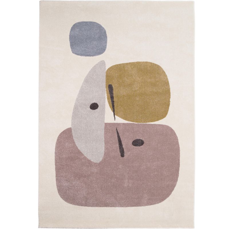 Tapis rectangulaire Collage pastel (135 x 190 cm) AFKliving