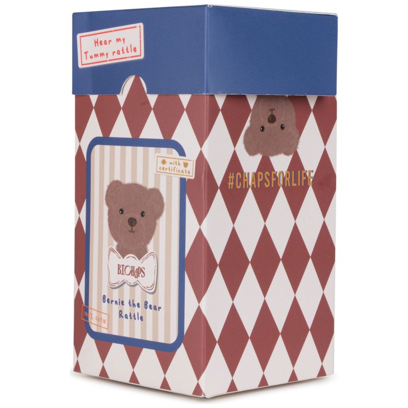 Hochet peluche Bernie l'ours hochet (12 cm) BT Chaps Packaging 3