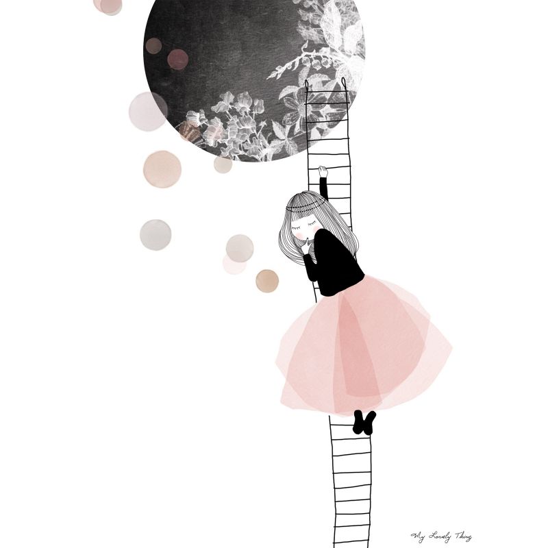 Affiche lune The moon by My Lovely Thing (30 x 40 cm) Lilipinso