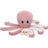 Peluche Filou la pieuvre maman et bébé Les Ptipotos rose  par Les Déglingos