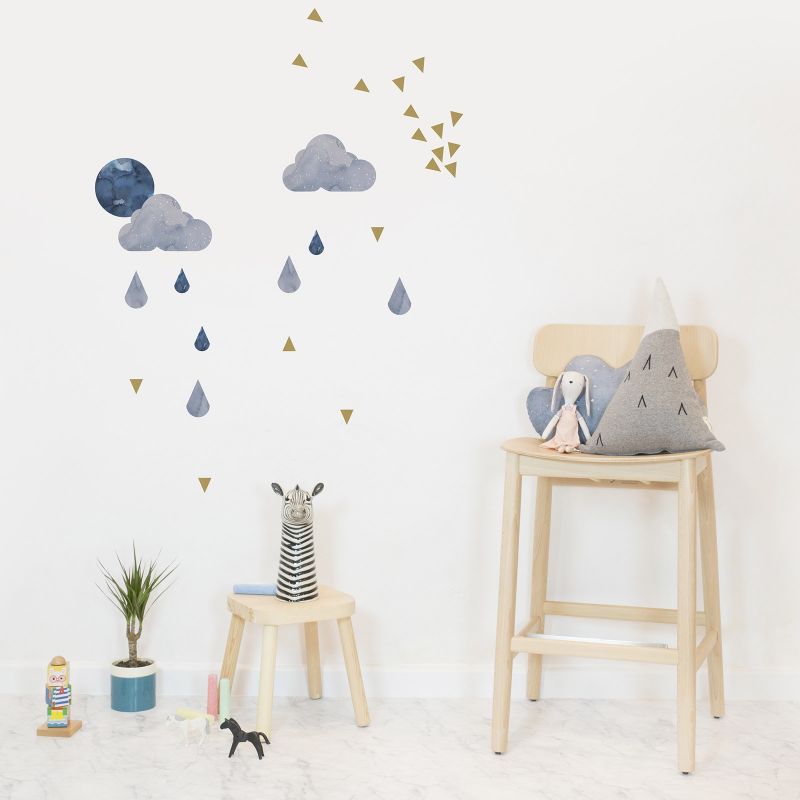 Stickers muraux Nuage gris-bleu Chispum