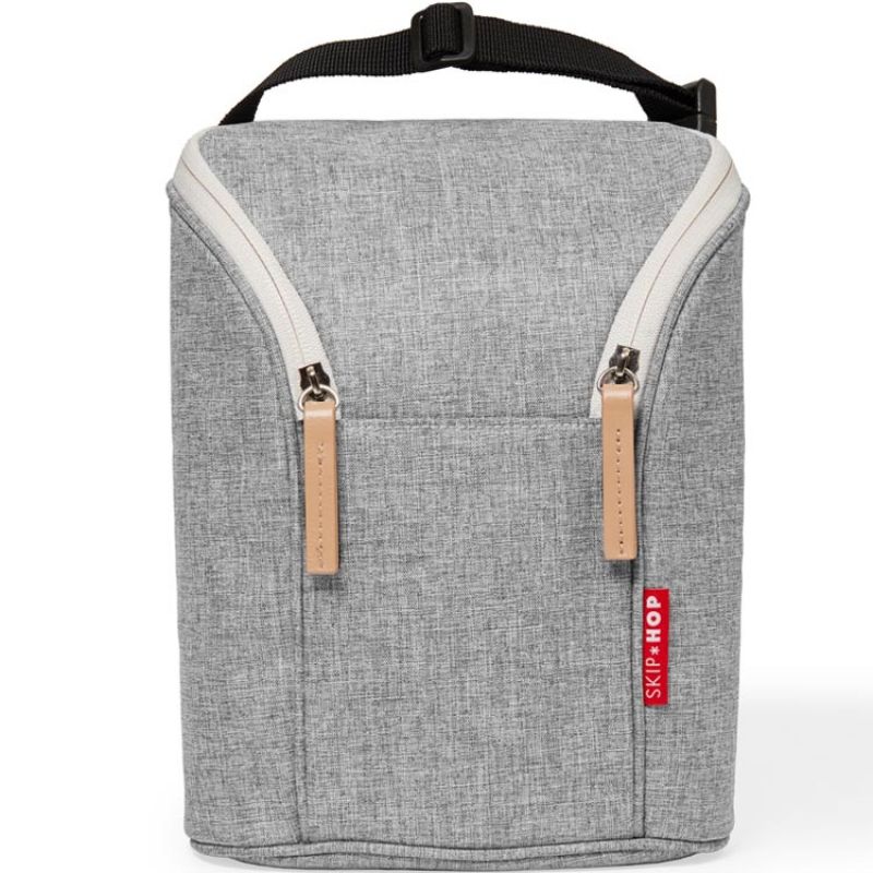 Sac à biberons isotherme gris chiné Skip Hop
