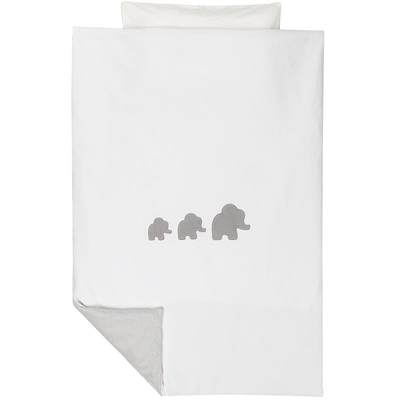 Housse de couette + taie Tembo blanc (100 x 140 cm) Nattou