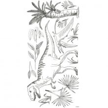 Grand sticker dinosaures et palmiers (130 x 64 cm)  par Lilipinso