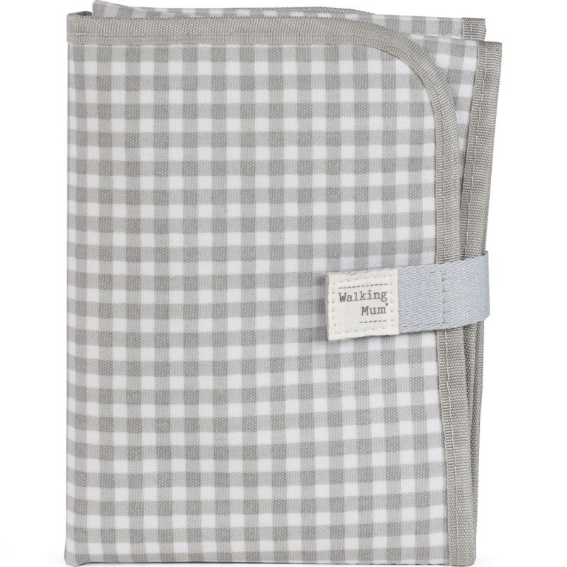 Tapis à langer I love vichy gris Walking Mum