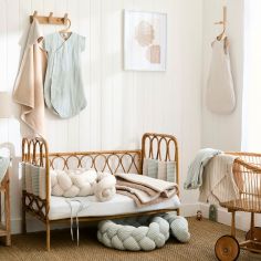 Tresse décorative ouatiné rayé galet (200 cm)