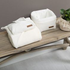 Panier de toilette Sense blanc (18 x 18 cm)