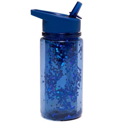 Gourde à paillettes bleu nuit (300 ml) Petit Monkey