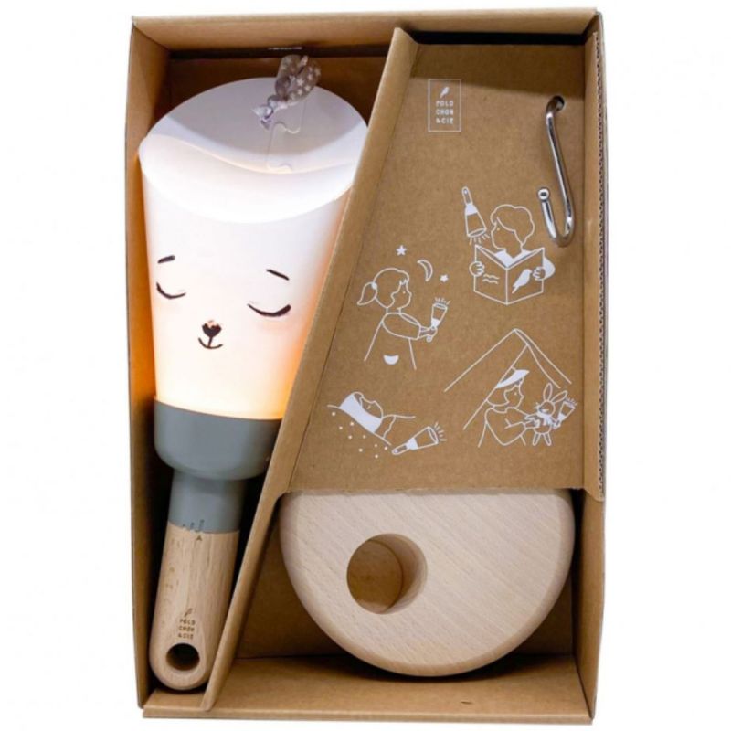 Coffret lampe nomade 5 en 1 Pipouette fait dodo-Taupe cendré Maison Polochon Packaging 7