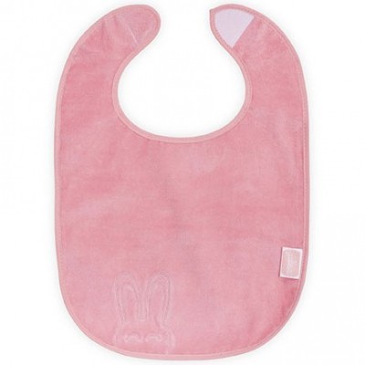 Bavoir plastifié à velcro Sweet bunny corail Jollein