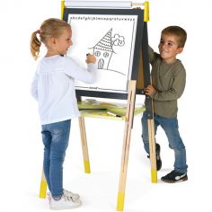 Tableau à dessin réglable gris et jaune