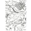 Stickers dinosaures et végétaux (29,7 x 42 cm) - Lilipinso