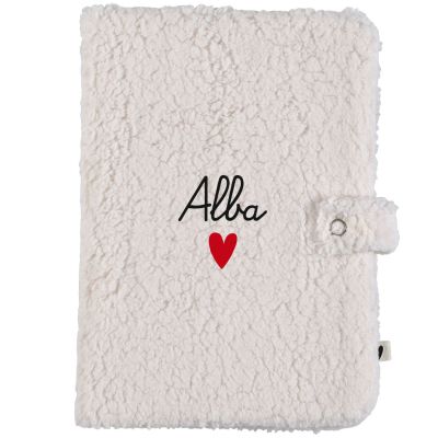 Protège carnet de santé Moumoute Ecru (personnalisable)