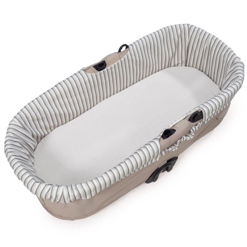 Housse de nacelle avec élastiques + Drap-housse pour nacelle Botton Rayures Walking Mum Produit 1