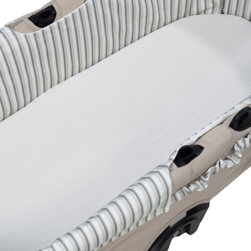 Housse de nacelle avec élastiques + Drap-housse pour nacelle Botton Rayures Walking Mum Produit 5