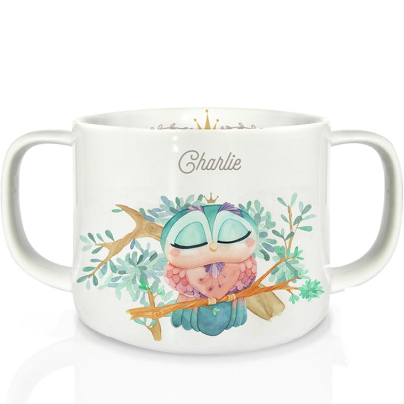 Tasse en porcelaine Chouette (personnalisable) Gaëlle Duval