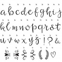 Set de lettres et symboles Script noires pour boîte lumineuse Lighbox (85 pièces)  par A Little Lovely Company