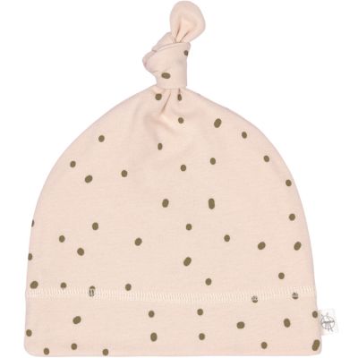 Bonnet en coton bio Cozy Colors pointillés rose poudrée (3-6 mois) Lässig