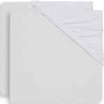 Lot De 2 Draps-housses En Jersey 100% Coton Pour Lit Enfant 60x120 Cm - Couleur Vert Marine/biscuit - Certifié Oeko-Tex - Élastique Tout Autour