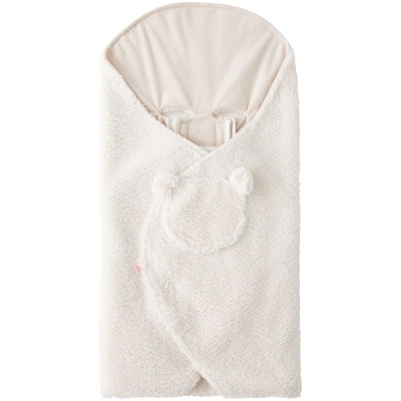 Couverture nomade Sherpa Mix & Match écrue (120 x 100 cm) Noukie's