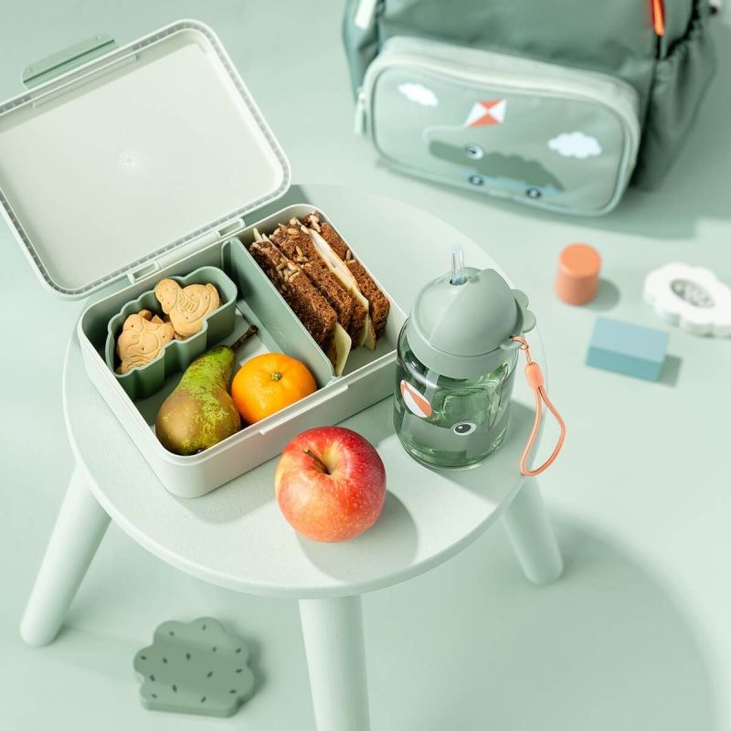 Boîte à goûter avec séparateur Playground Vert Done by Deer Ambiance 2