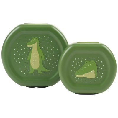 Lot de 2 boîtes à goûter à clip Mr. Alligator (0,3 L) Trixie