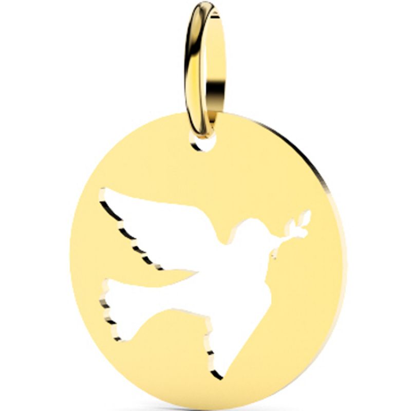 Médaille colombe ajourée (or jaune 375°) Lucas Lucor
