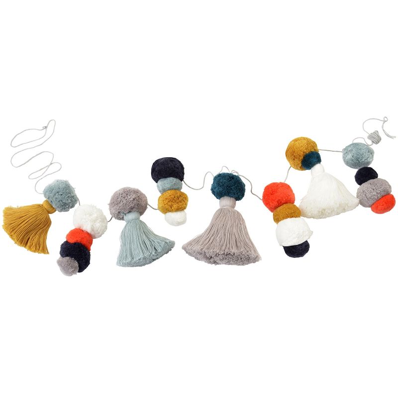 Guirlande Pompons multicolore (200 cm) Kikadu