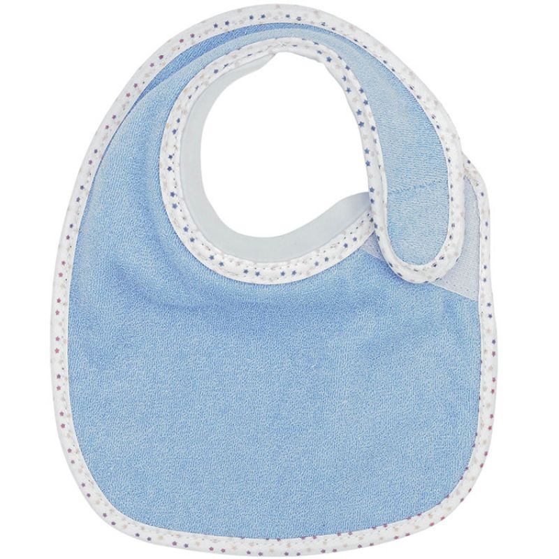 Bavoir à velcro Bib'up bleu Trois Kilos Sept