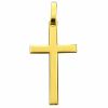 Croix polie 22 x 14 mm (or jaune 750°) - Premiers Bijoux