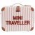 Variation Ecru, terracotta du produit Valise enfant Mini Traveller rayures nude-terracotta de la marque Childhome