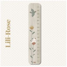 Toise en bois Lili Rose Grandes Fleurs personnalisable - Charlie et Suzie