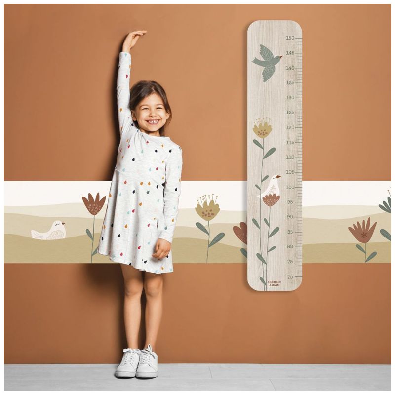 Toise en bois Lili Rose Grandes Fleurs personnalisable Charlie et Suzie Ambiance 3
