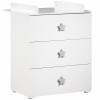 Commode à langer New Basic Boutons étoile gris - Baby Price