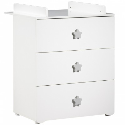 Commode à langer New Basic Boutons étoile gris Baby Price