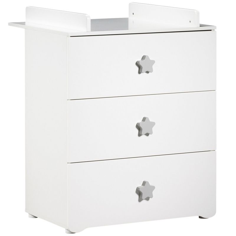 Commode à langer New Basic Boutons étoile gris Baby Price Produit 1 grande taille