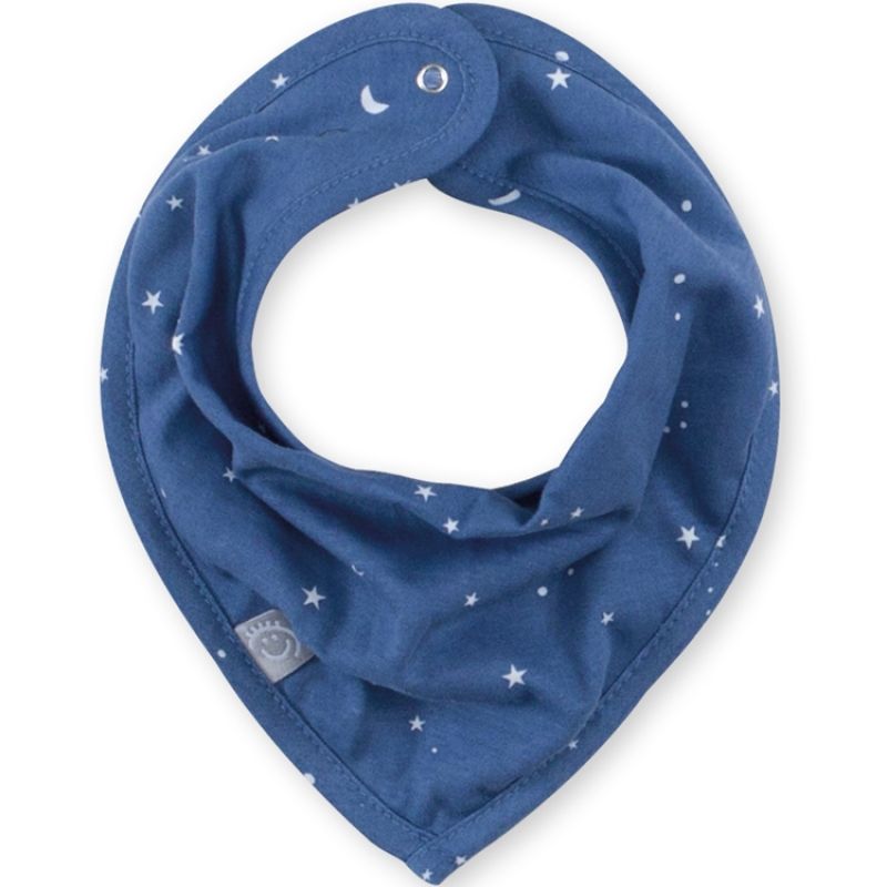 Bavoir bandana constellations Stary bleu jean (25 cm) Bemini