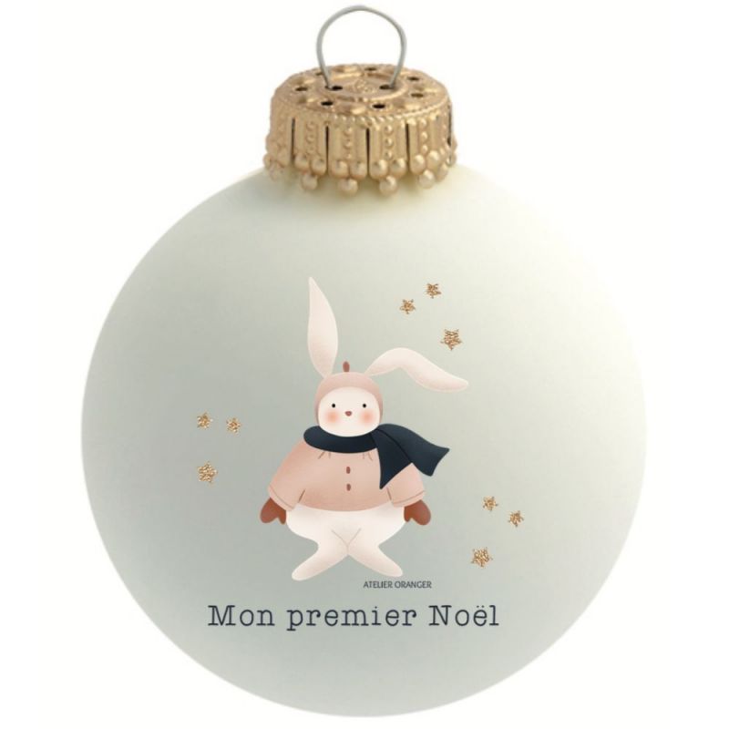Boule de Noël Lapin de Noël x Atelier Oranger Baubels