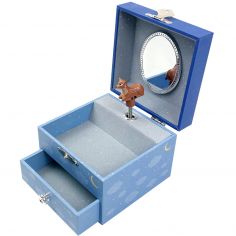 Boîte à bijoux musicale phosphorescente Renard dans la Forêt