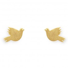 Boucles d'oreilles Spirit colombe (vermeil doré)  par Coquine