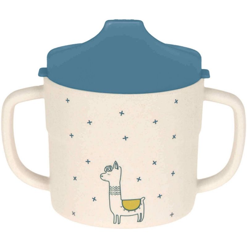 Tasse évolutive en bambou Glama Lama bleue Lässig