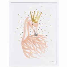 Affiche encadrée flamant rose Flamingo by Lucie Bellion (30 x 40 cm)