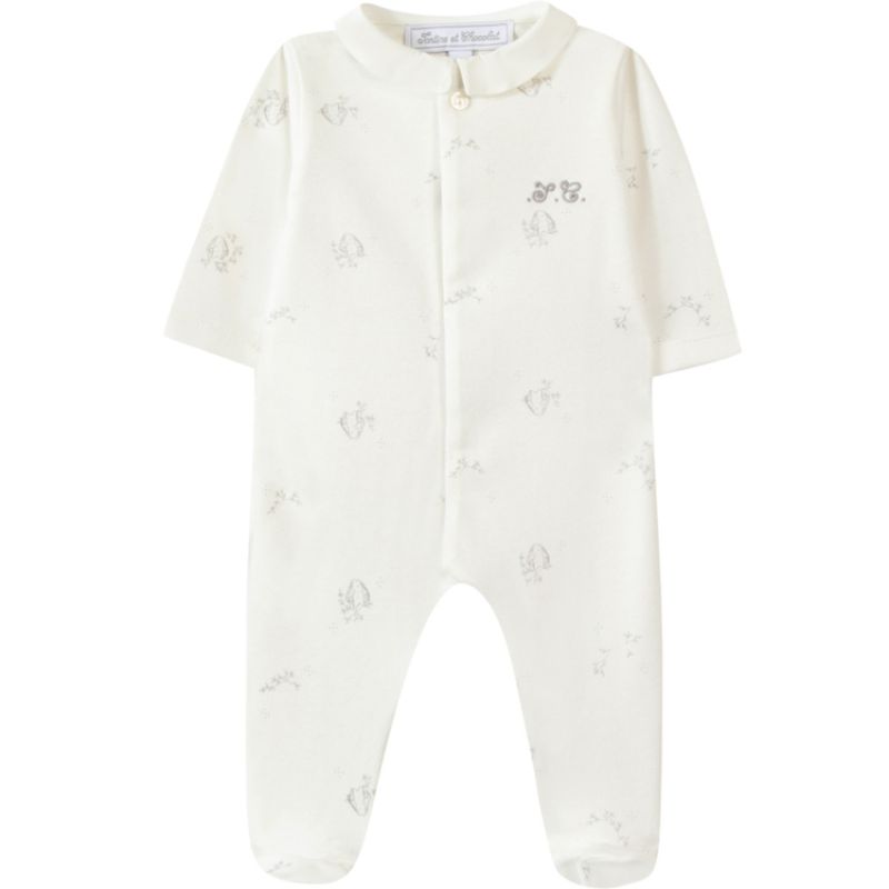 Pyjama Petit Augustin en coton écru (1 an) Tartine et Chocolat