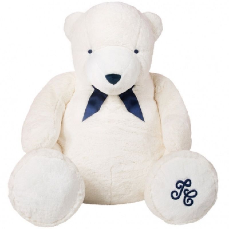 Peluche géante Jean l'ours blanc (110 cm) Tartine et Chocolat