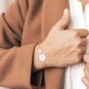 Bracelet femme médaille nacre argent (personnalisable)  par Petits trésors