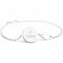 Bracelet femme médaille nacre argent (personnalisable) - Petits trésors