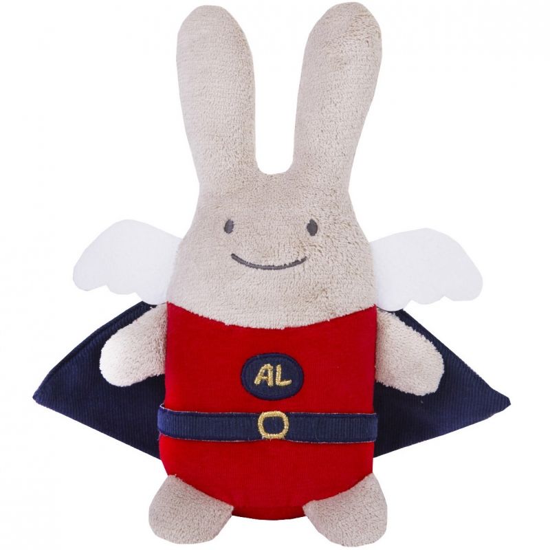 Peluche Super Ange lapin rouge (26 cm) Trousselier