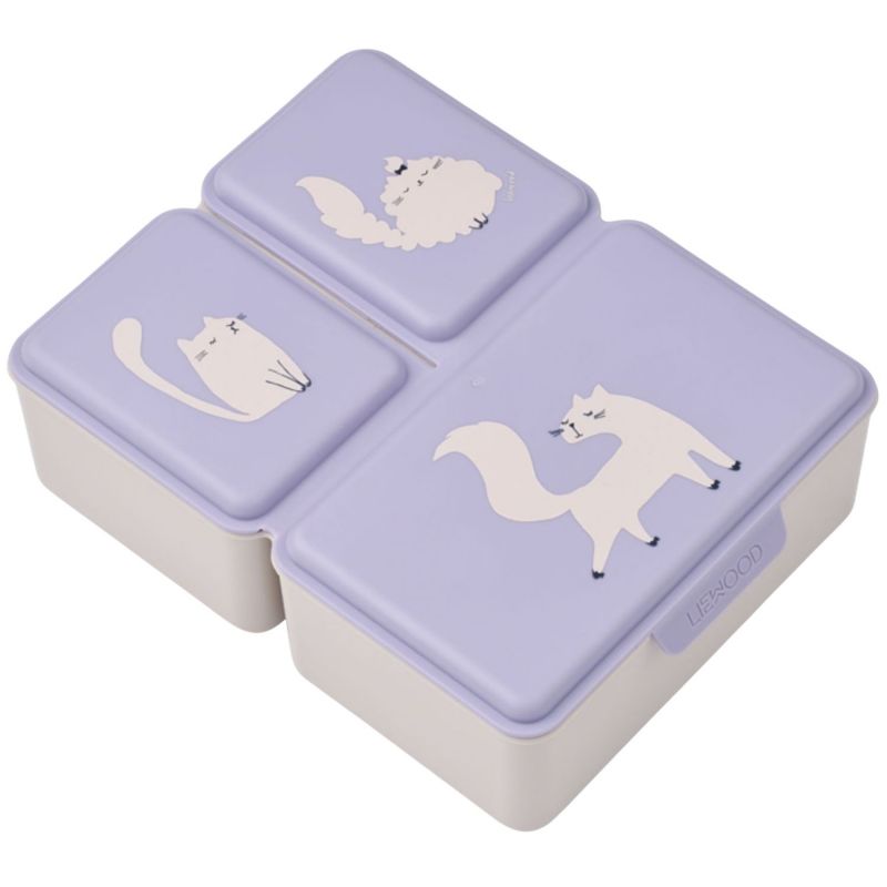 Lunch box à compartiments Driss Cat Warm Lilac (1,2 L) Liewood Produit 1